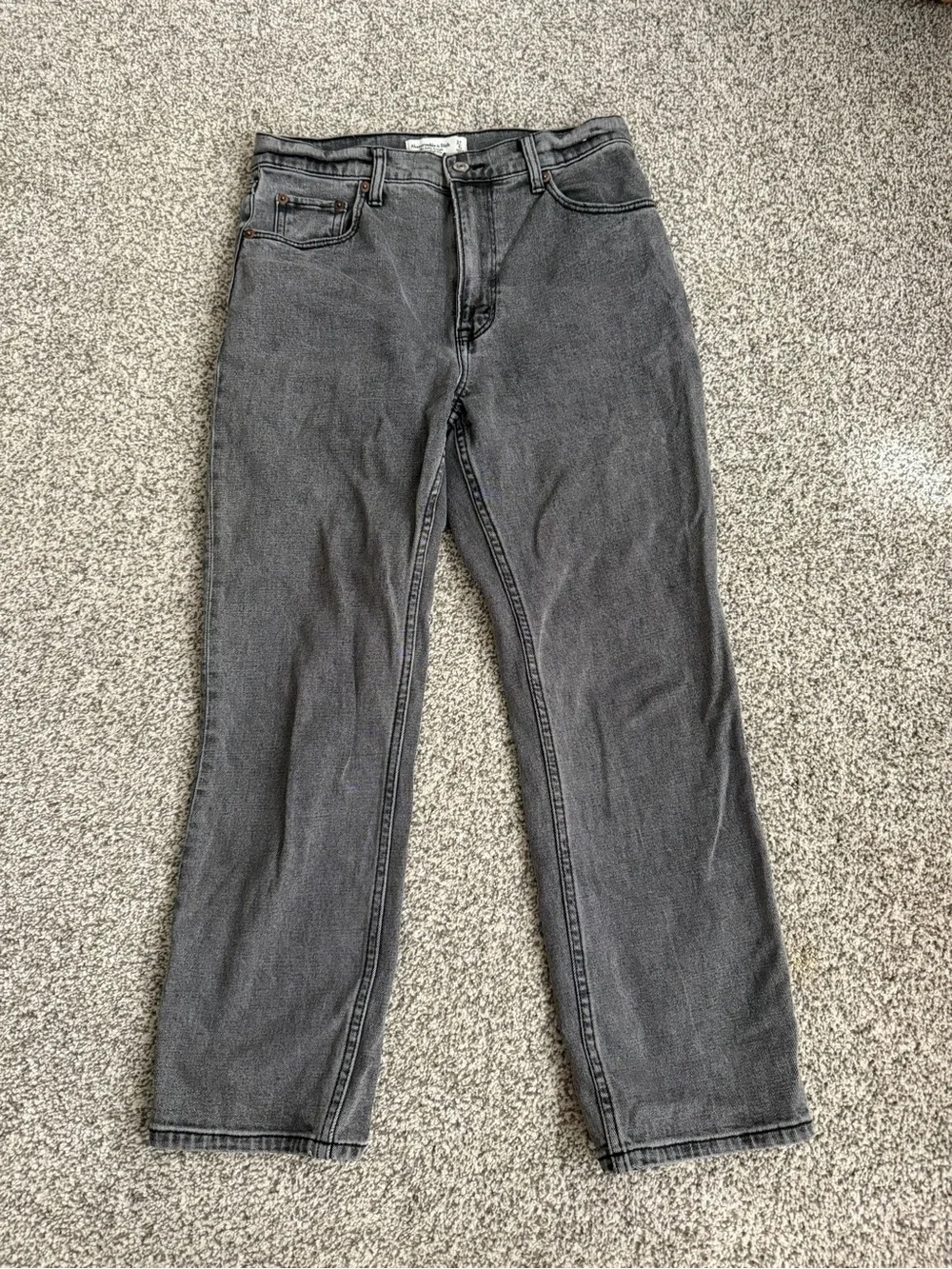 Abercrombie & Fitch the ankle straight ultra high rise jeans